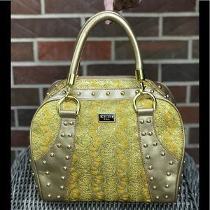 NWT Golden Yellow & Silver 2-Handle KICHI Purse